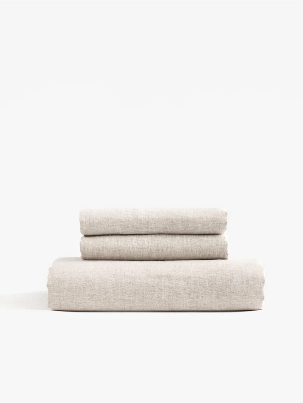 New Quince European Linen Fitted Sheet Set King - Natural Chambray $144